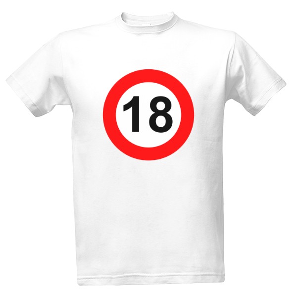 Tričko s potlačou 18 dopravní značka