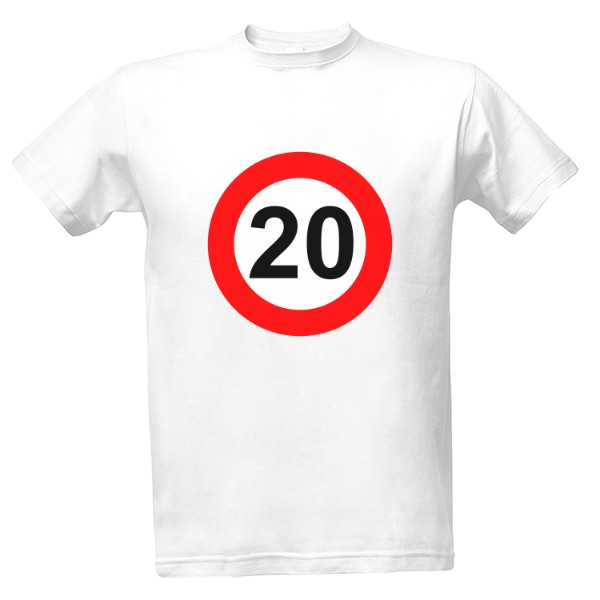Tričko s potiskem 20 dopravní značka