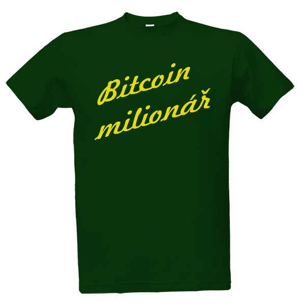 Tričko s potlačou Bitcoin milionář