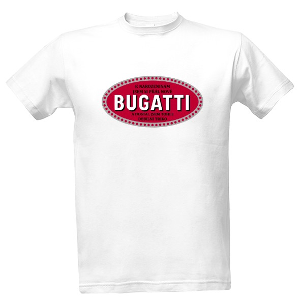Tričko s potiskem Bugatti - on