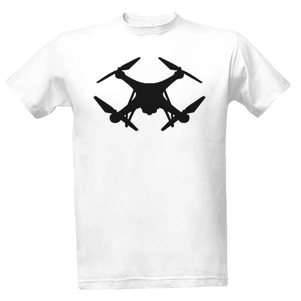 Tričko s potiskem Dron černý