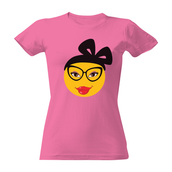 Tričko s potiskem Emoji obličej slečna kočka