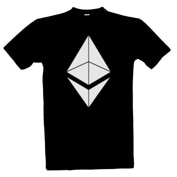 Tričko s potlačou Ethereum- bílé logo