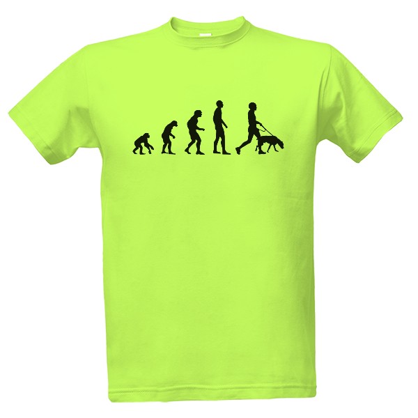 Tričko s potiskem Evoluce pejskař