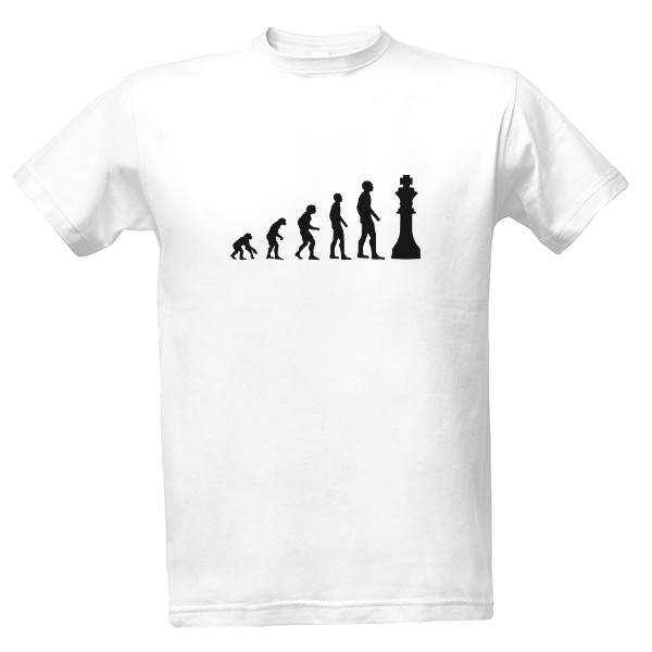 Tričko s potiskem Evoluce šachy