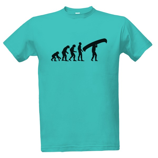 Tričko s potlačou Evoluce vodák - muž