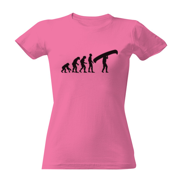 Tričko s potlačou Evoluce vodák - žena