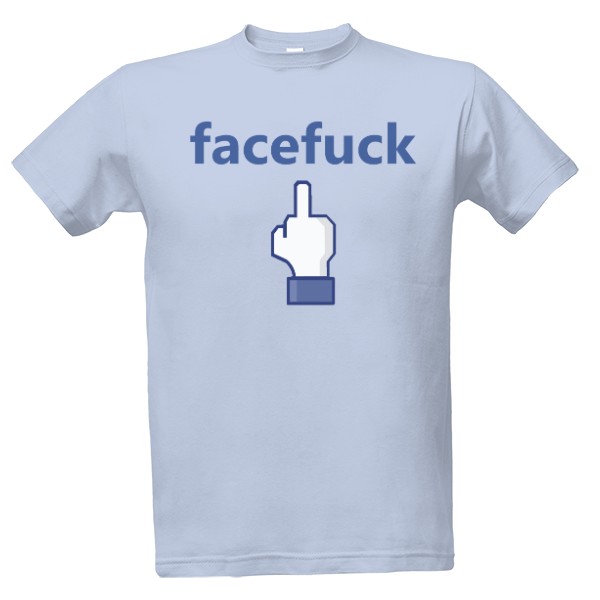 Tričko s potlačou Facefuck ve stylu facebook
