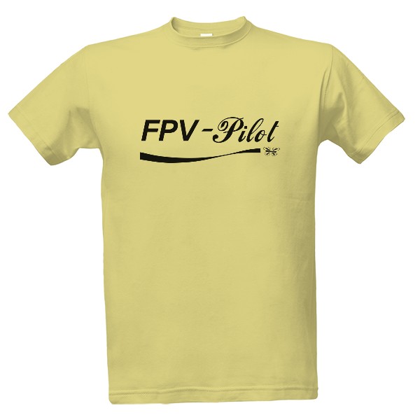 Tričko s potlačou FPV Pilot černé