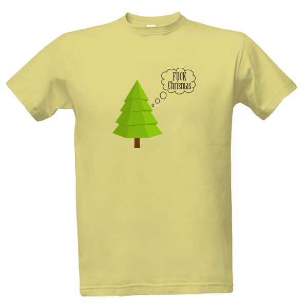 Tričko s potlačou Fuck Christmas strom