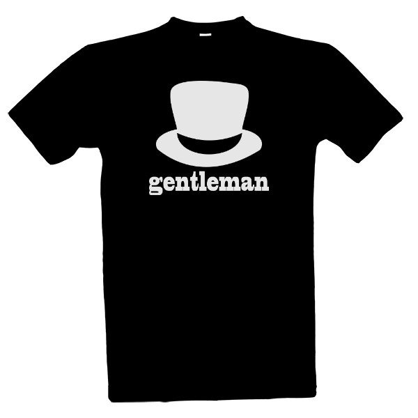 Tričko s potlačou Gentlman bílá verze