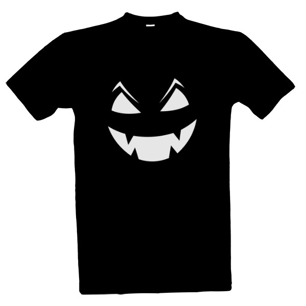 Tričko s potlačou Halloween bílý obličej