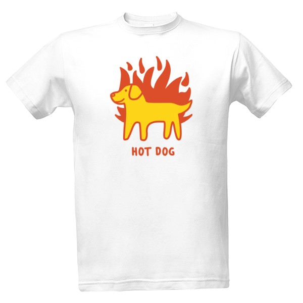 Tričko s potiskem Hot Dog