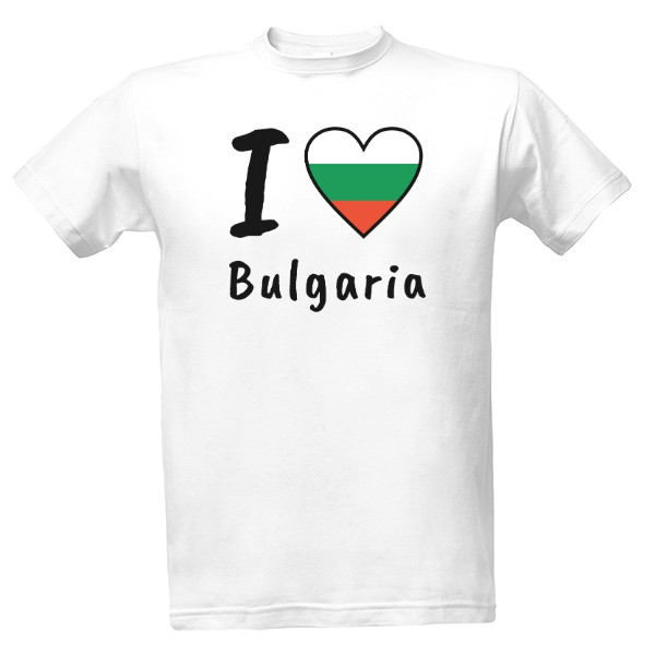 Tričko s potiskem I love Bulgaria