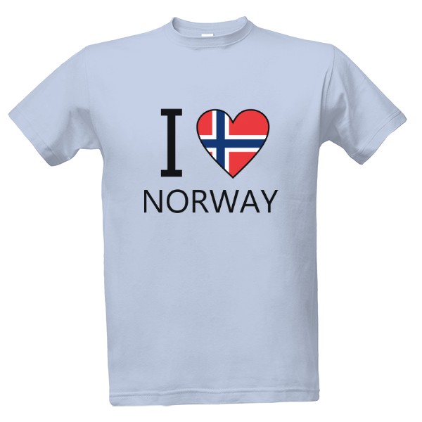 Tričko s potiskem I love Norway