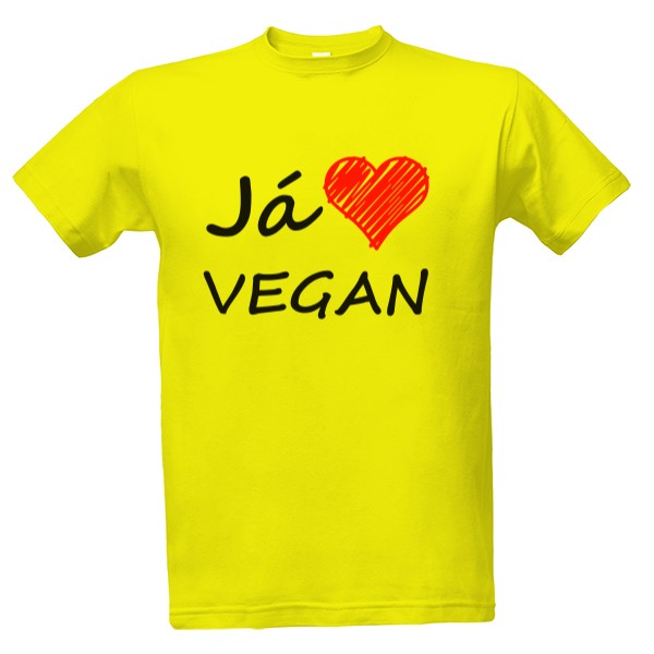 Tričko s potiskem Já miluji vegan