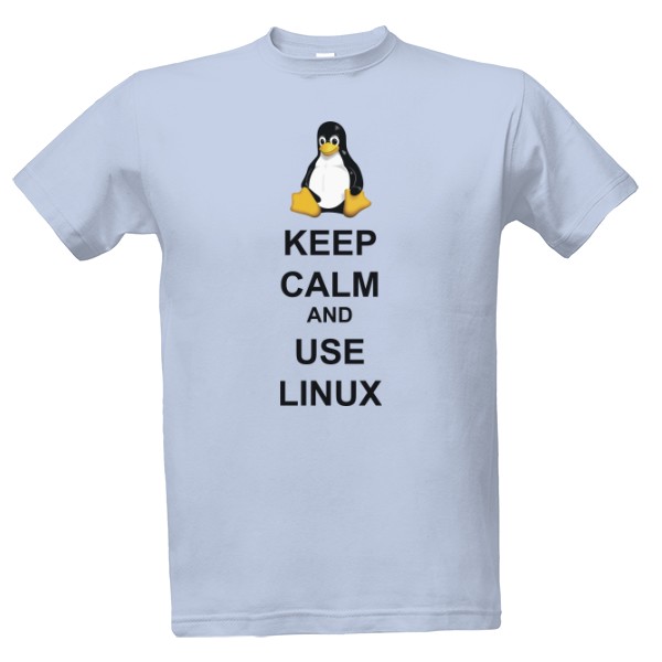Tričko s potiskem Keep Calm and use Linux
