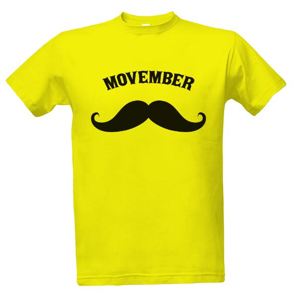 Tričko s potiskem Kníry v měsíci Movember