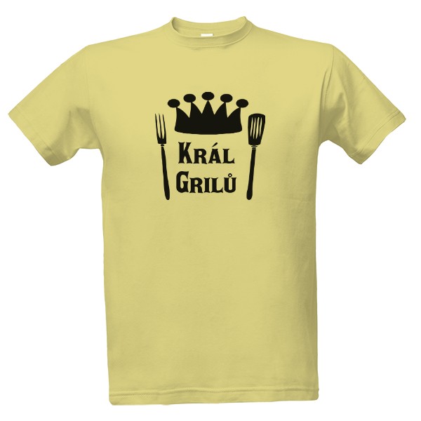 Tričko s potlačou Král Grilů černé