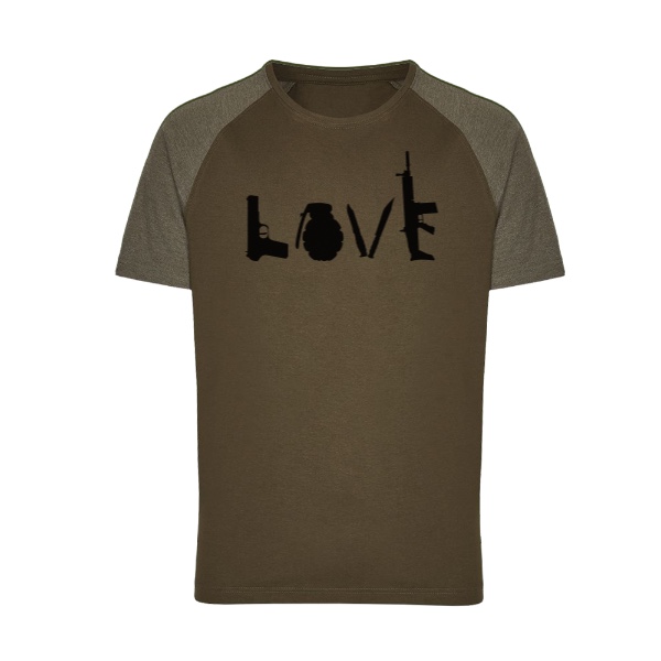 Tričko s potiskem Love - miluji zbraně