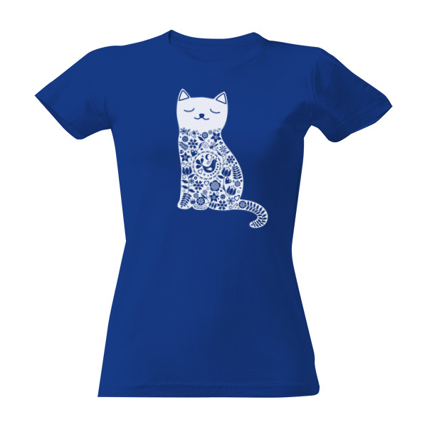 Tričko s potlačou Mačka ľudový vzor