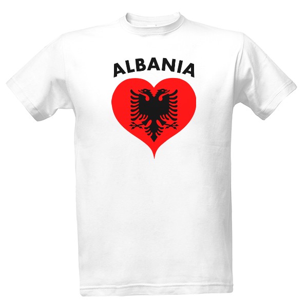Tričko s potiskem Miluji Albánii