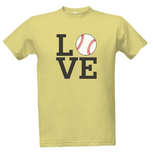 Tričko s potlačou Miluji baseball