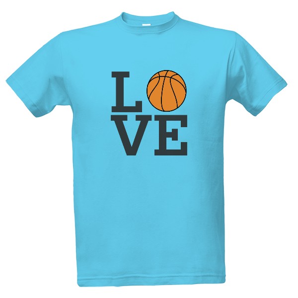 Tričko s potlačou Miluji basketbal