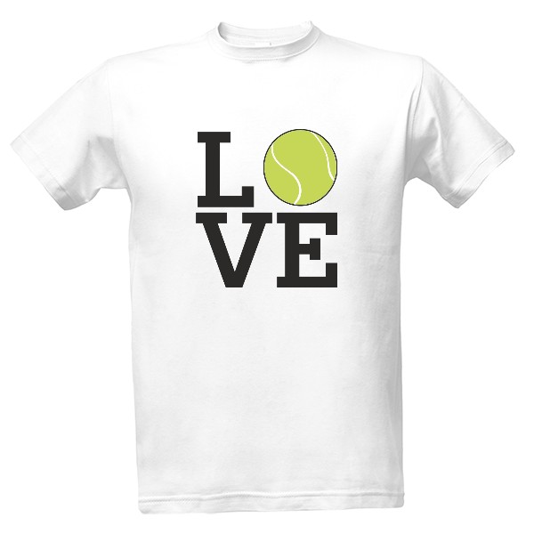 Tričko s potlačou Miluji tenis
