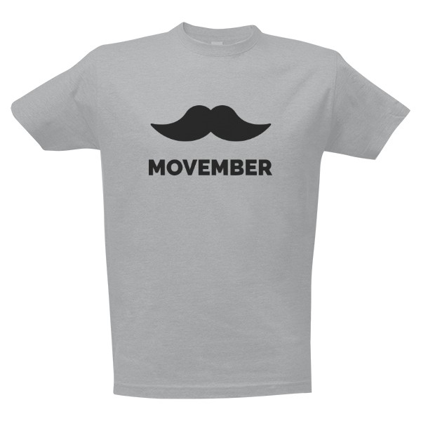Tričko s potiskem Movember vousy