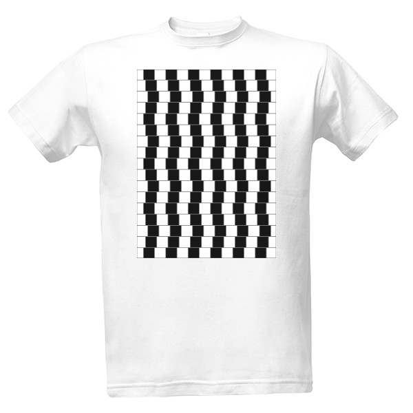 Tričko s potiskem Optická iluze čáry