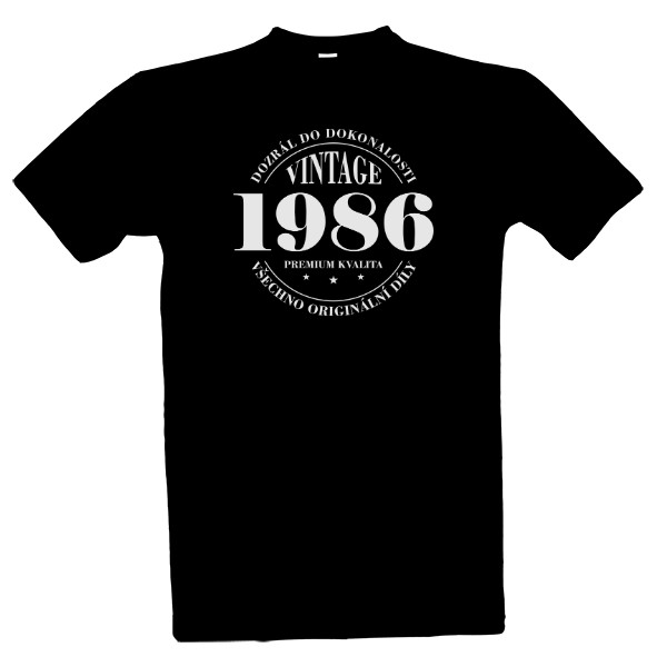 Tričko s potiskem Premium kvalita 1986, všechno originální díly