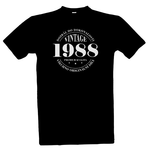 Tričko s potiskem Premium kvalita 1988, všechno originální díly