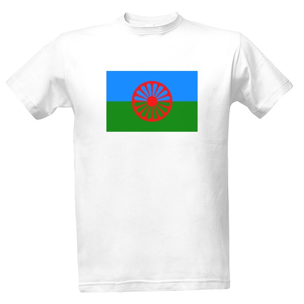 Tričko s potiskem Romská vlajka