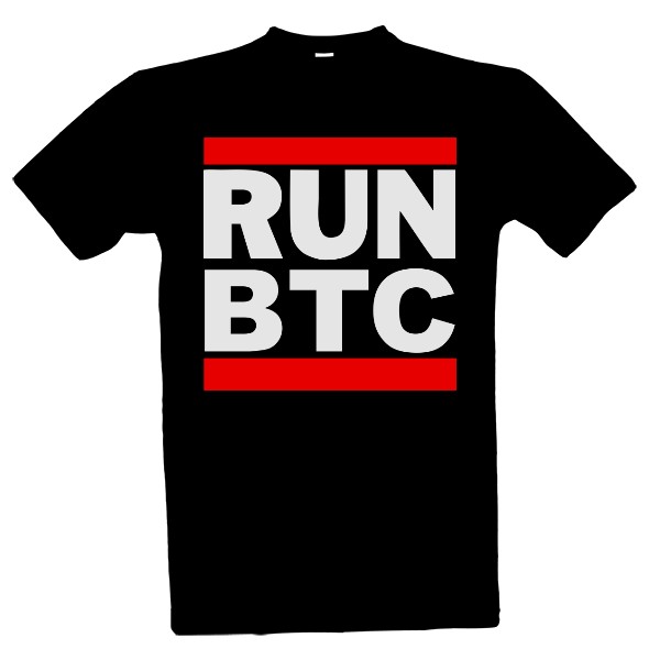 Tričko s potlačou Run Bitcoin