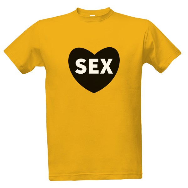 Tričko s potlačou Sex - černé srdce