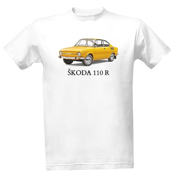 Tričko s potiskem Škoda 110 R žlutá