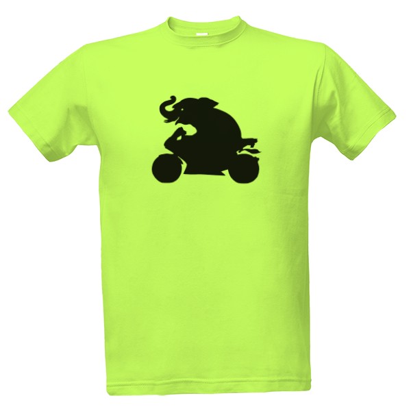Tričko s potlačou Slon na motorce