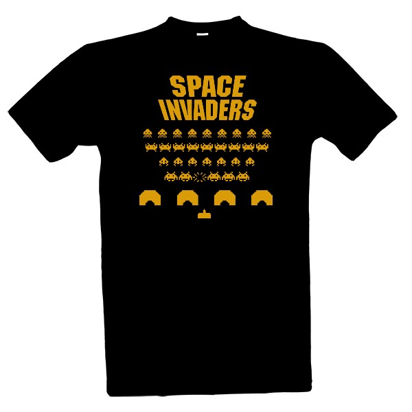 Tričko s potiskem Space Invaders