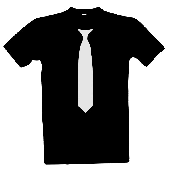 Tričko s potiskem Společenské tričko bílá kravata