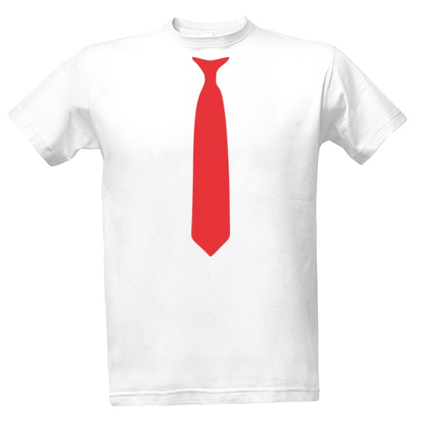 Tričko s potlačou Společenské tričko červená kravata