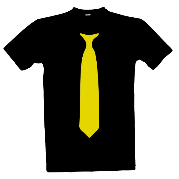 Tričko s potlačou Společenské tričko žlutá kravata