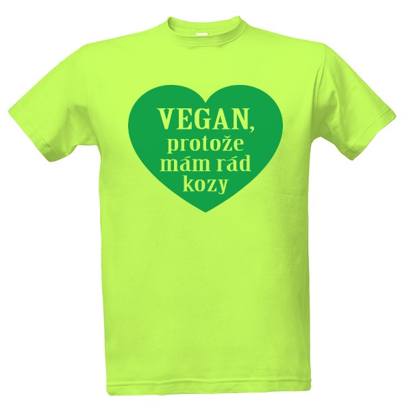 Tričko s potiskem Vegan kozy