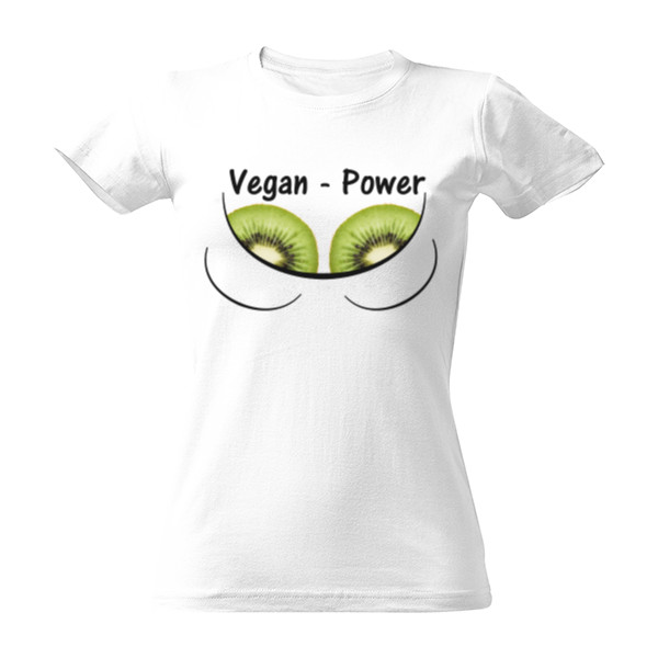 Tričko s potiskem Vegan power kiwi