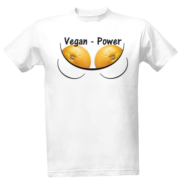 Tričko s potiskem Vegan power