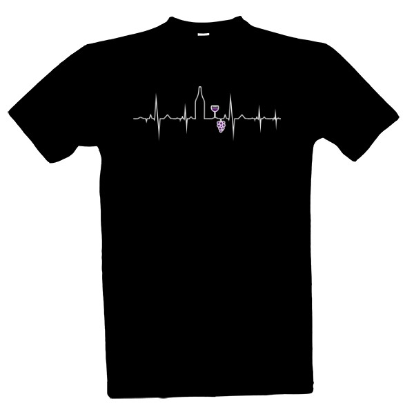 Tričko s potiskem Víno EKG